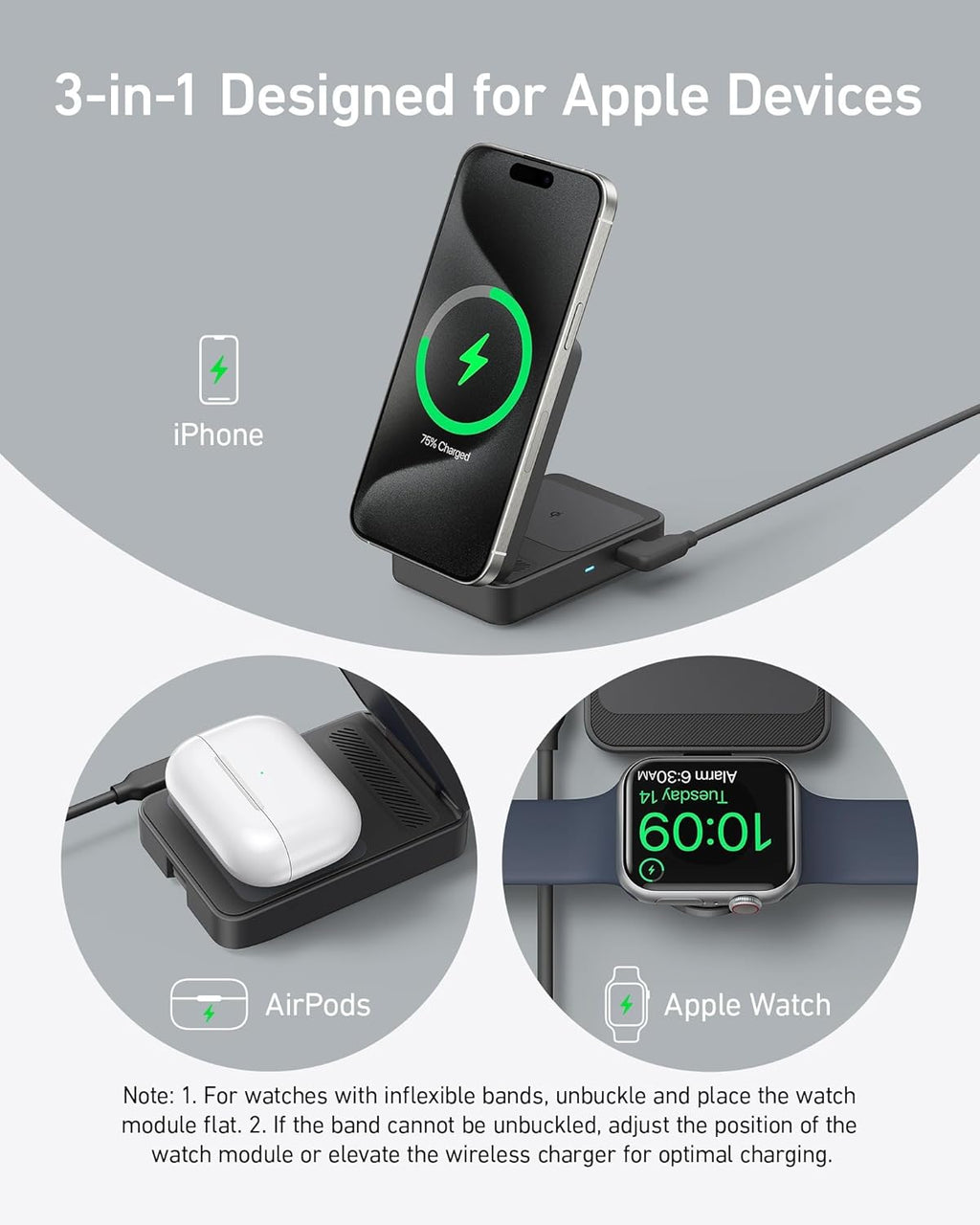 Anker MagGo 3-in-1 Wireless Charging Station