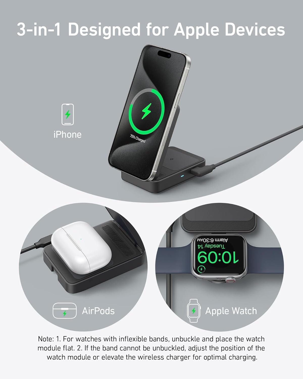 Anker MagGo 3-in-1 Wireless Charging Station