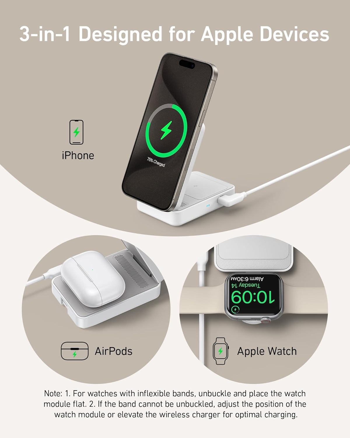 Anker MagGo 3-in-1 Wireless Charging Station