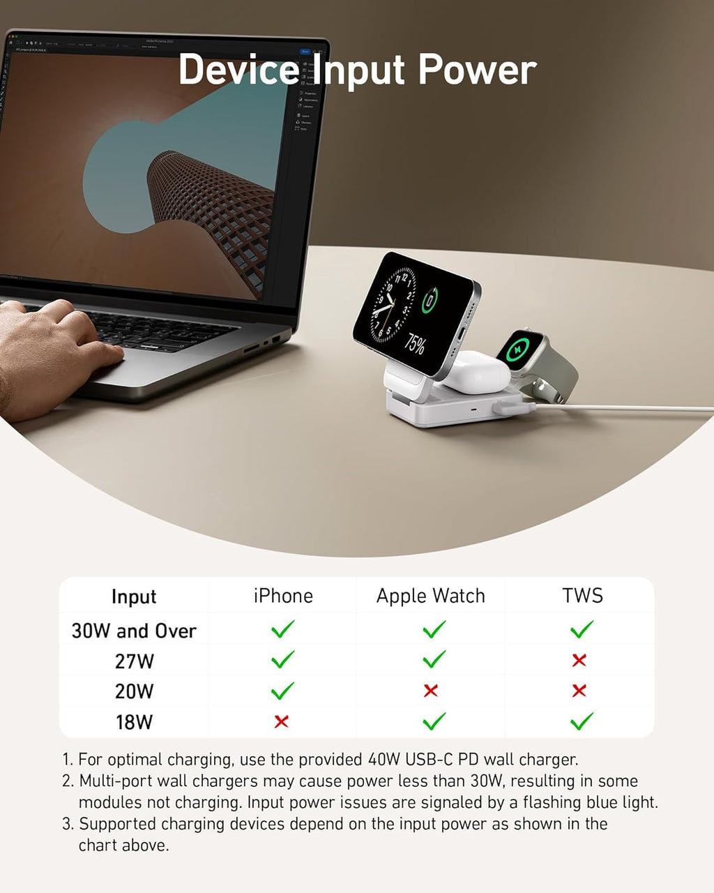 Anker MagGo 3-in-1 Wireless Charging Station