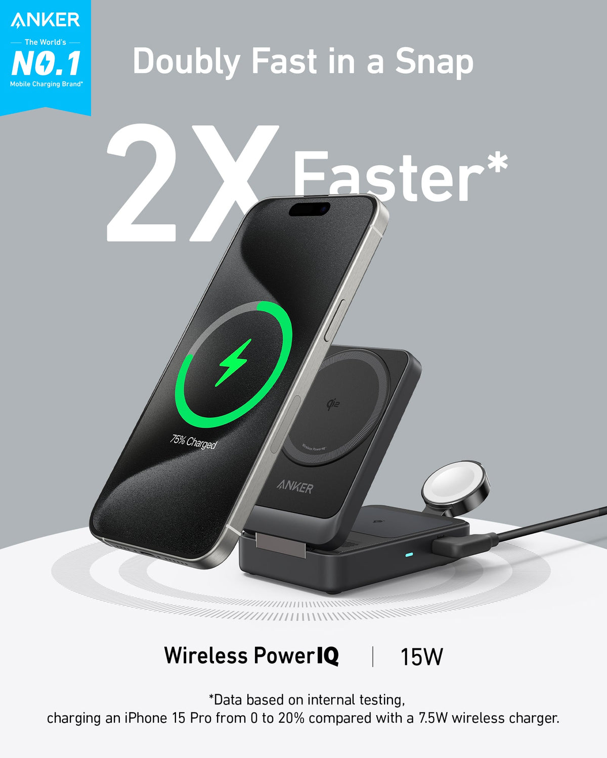 Anker MagGo 3-in-1 Wireless Charging Station