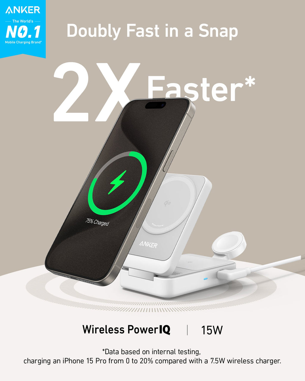 Anker MagGo 3-in-1 Wireless Charging Station