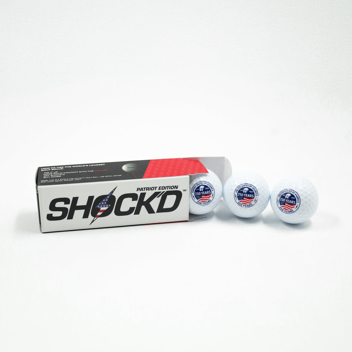 SHOCK'D Golf Balls | 3-Pack Prank Golf Balls
