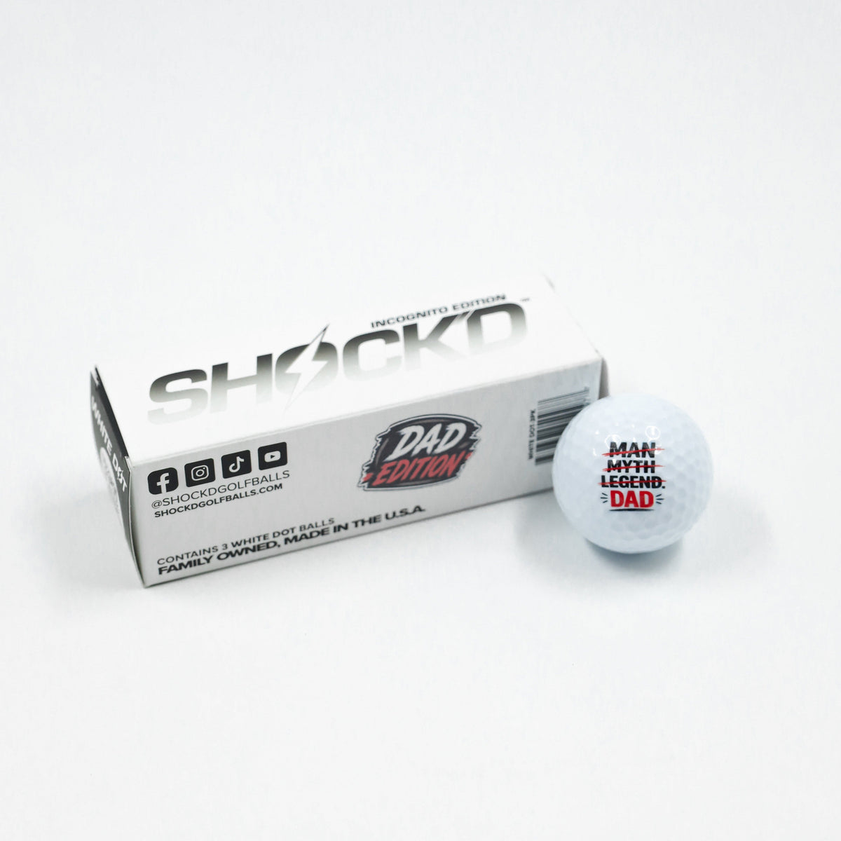 SHOCK'D Golf Balls | 3-Pack Prank Golf Balls