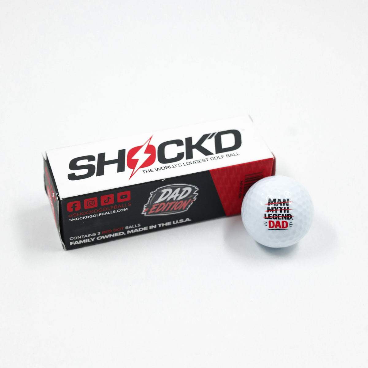 SHOCK'D Golf Balls | 3-Pack Prank Golf Balls