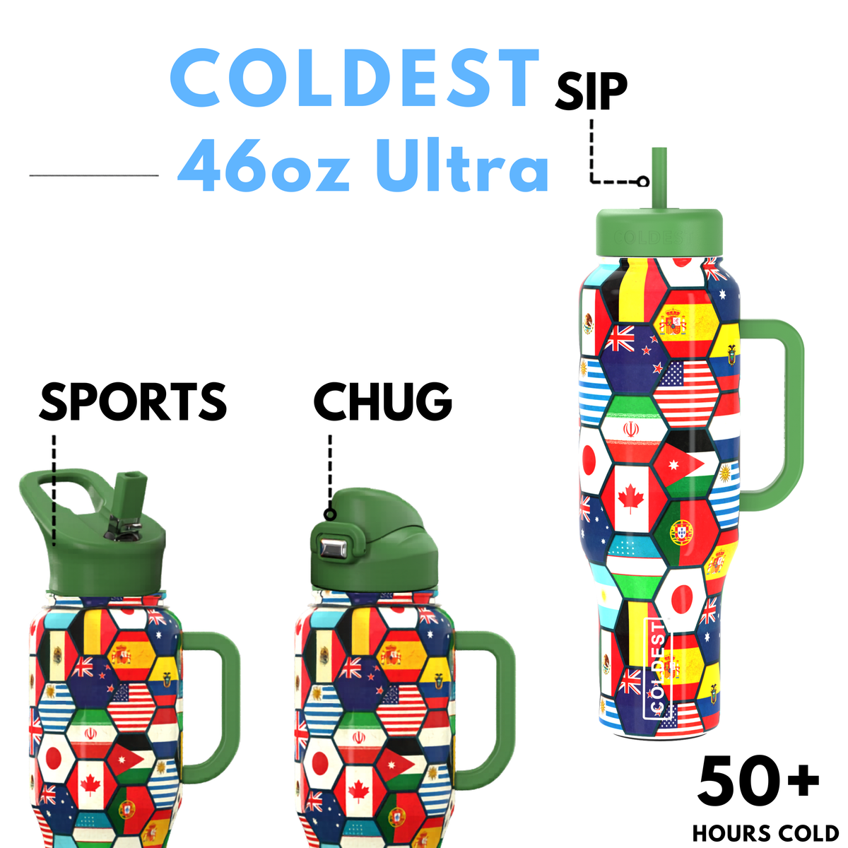 COLDEST 46oz Limitless Ultra v8 Water Bottle